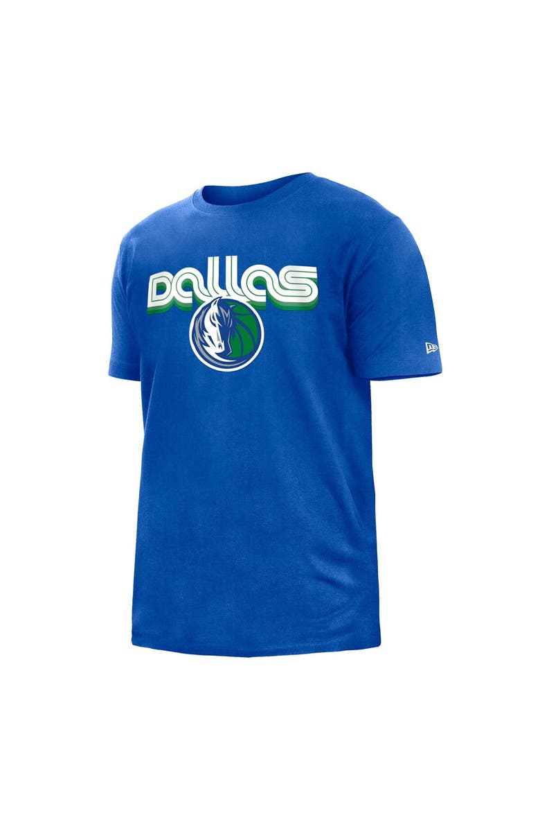 New Era Men's New Era Blue Dallas Mavericks 2022/23 City Edition Brushed Jersey T-Shirt, Alternate, color,