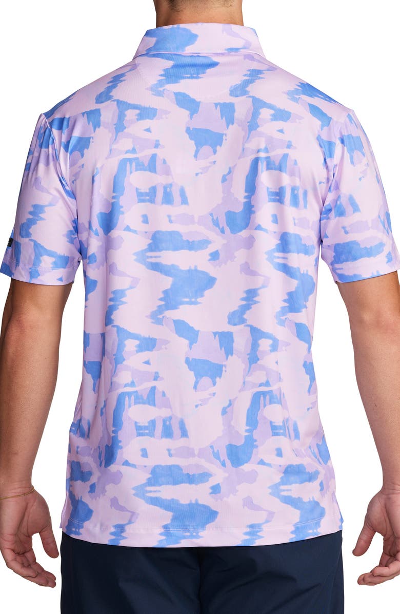 Bad Birdie Purple Reign Camo Performance Golf Polo, Alternate, color, 