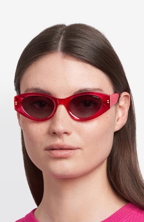 Polaroid 51mm Polarized Cat Eye Sunglasses