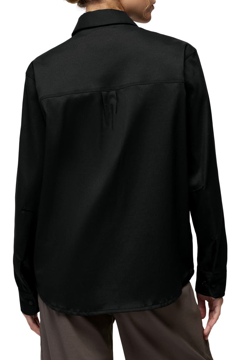 Stretch Zion Long Sleeve Performance Shirt, Alternate, color, BLACK