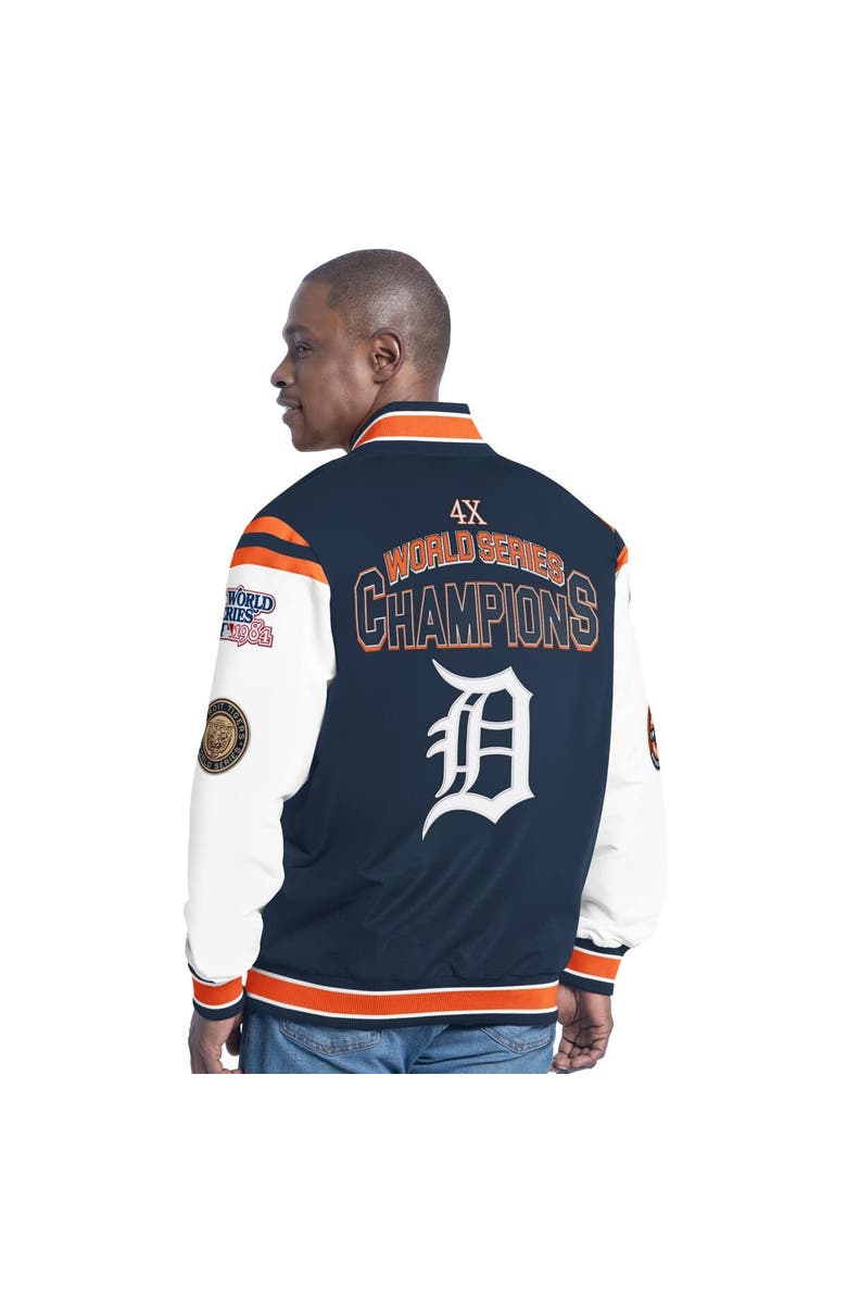 G-III SPORTS BY CARL BANKS Men's G-III Sports by Carl Banks  Navy Detroit Tigers Recruit Commemorative Full-Snap Varsity Jacket, Alternate, color, Navy