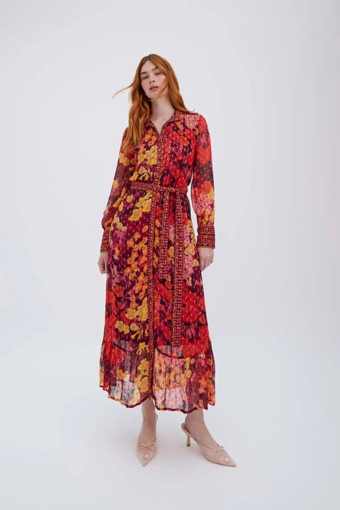 Olive Burgundy Dress