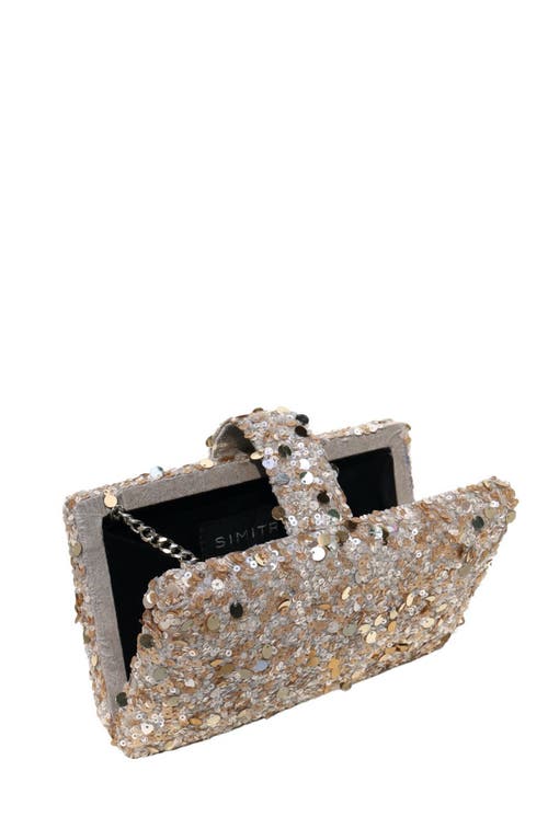 Simitri Metallic Kitsch Clutch In Neutral