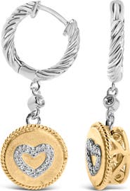Haus of Brilliance 18K Gold Over Silver 1/8 Cttw Diamond Drop and Dangle Earring