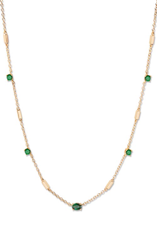 Brook & York Brook And York Brenna Birthstone Station Necklace In Gold May