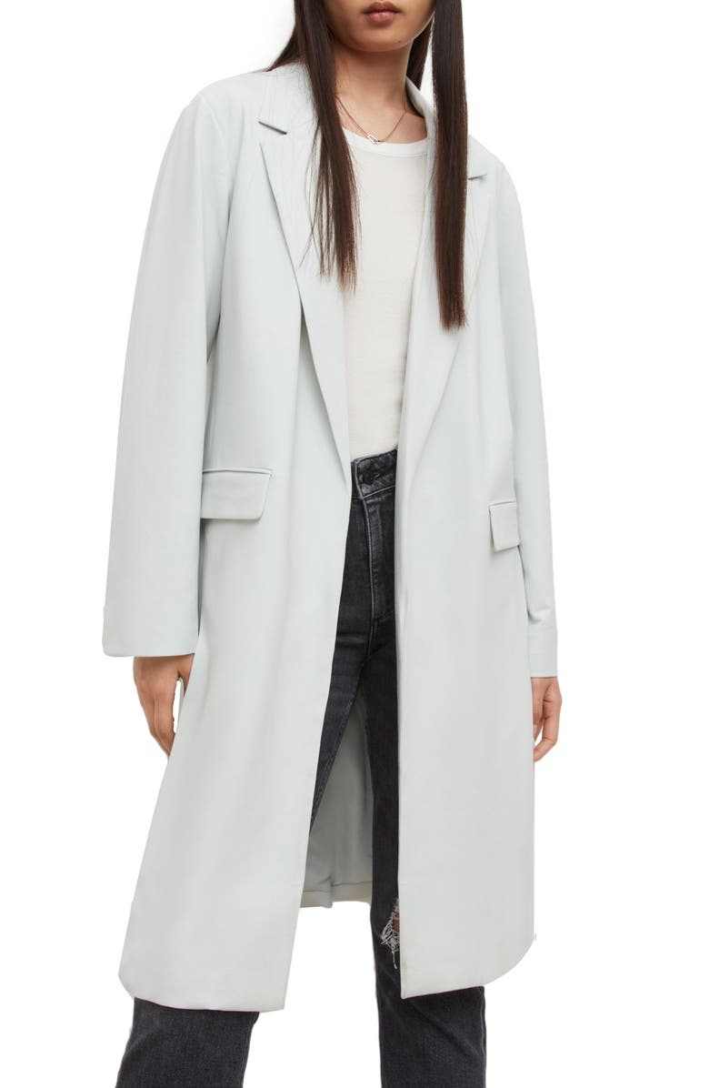 AllSaints Aleida Jersey Duster Coat, Main, color,