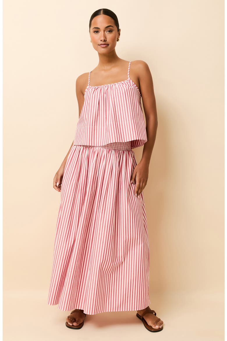 The Mayan Stripe Cotton Camisole, Alternate, color, LIPSTICK RED