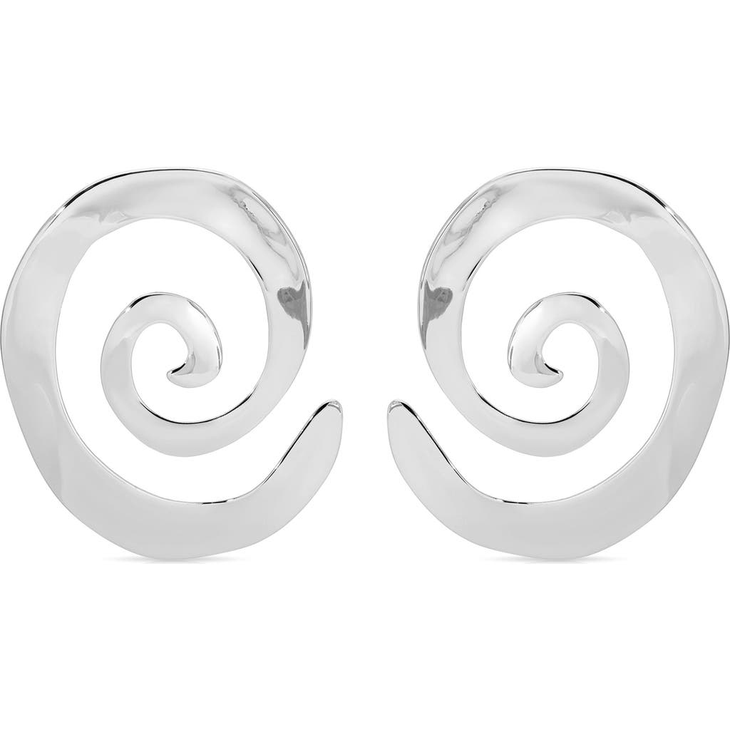 Ettika Aura Swirl Drop Earrings In Silver