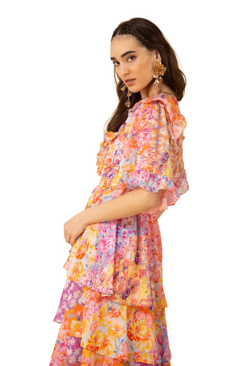 Hale Bob Peyton Tiered Dress, Alternate, color, 