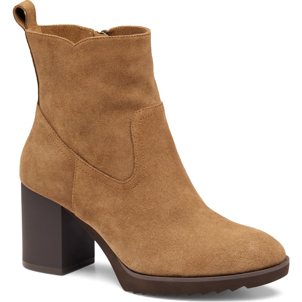 Johnston & Murphy Izzie Waterproof Platform Bootie In Brown