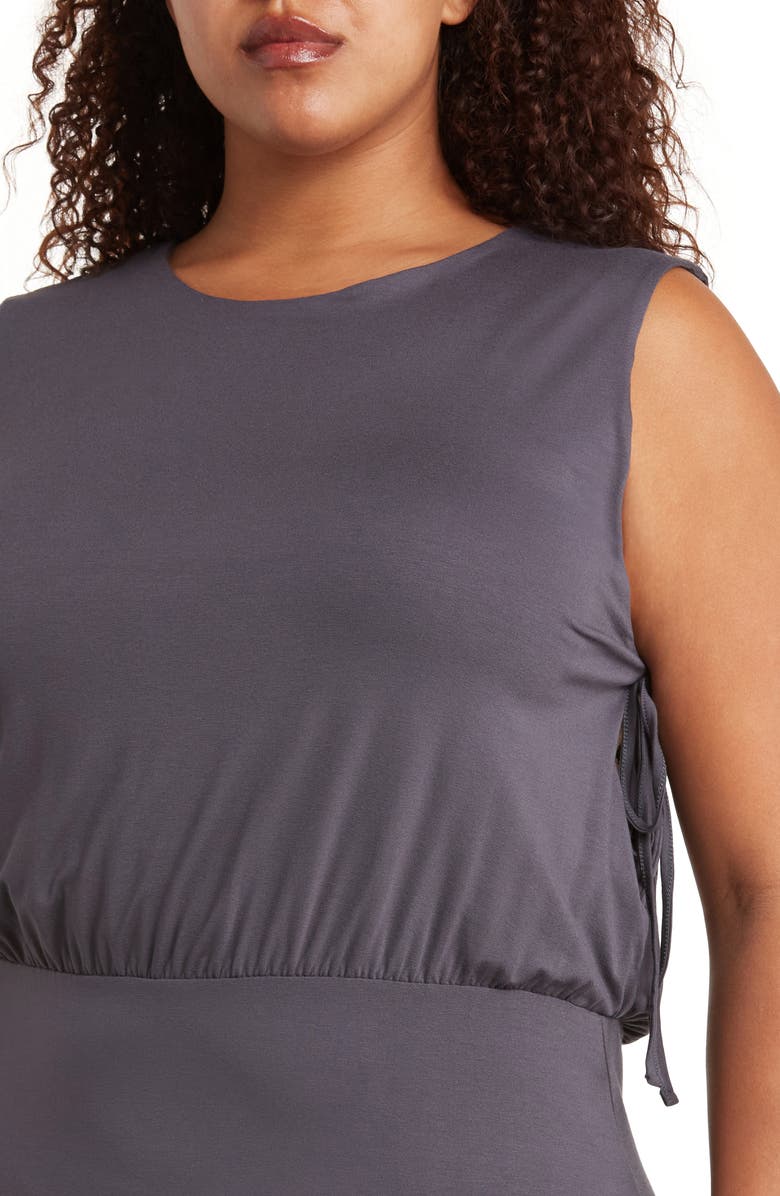 ASOS DESIGN Curve One Sleeve Maxi Dress, Alternate, color, 