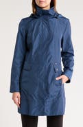 Cole Haan Signature Back Bow Packable Hooded Raincoat