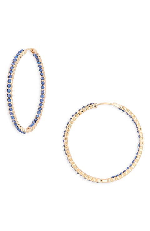 Crystal Inside Out Hoop Earrings