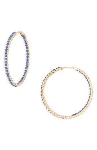 NORDSTROM RACK Crystal Inside Out Hoop Earrings