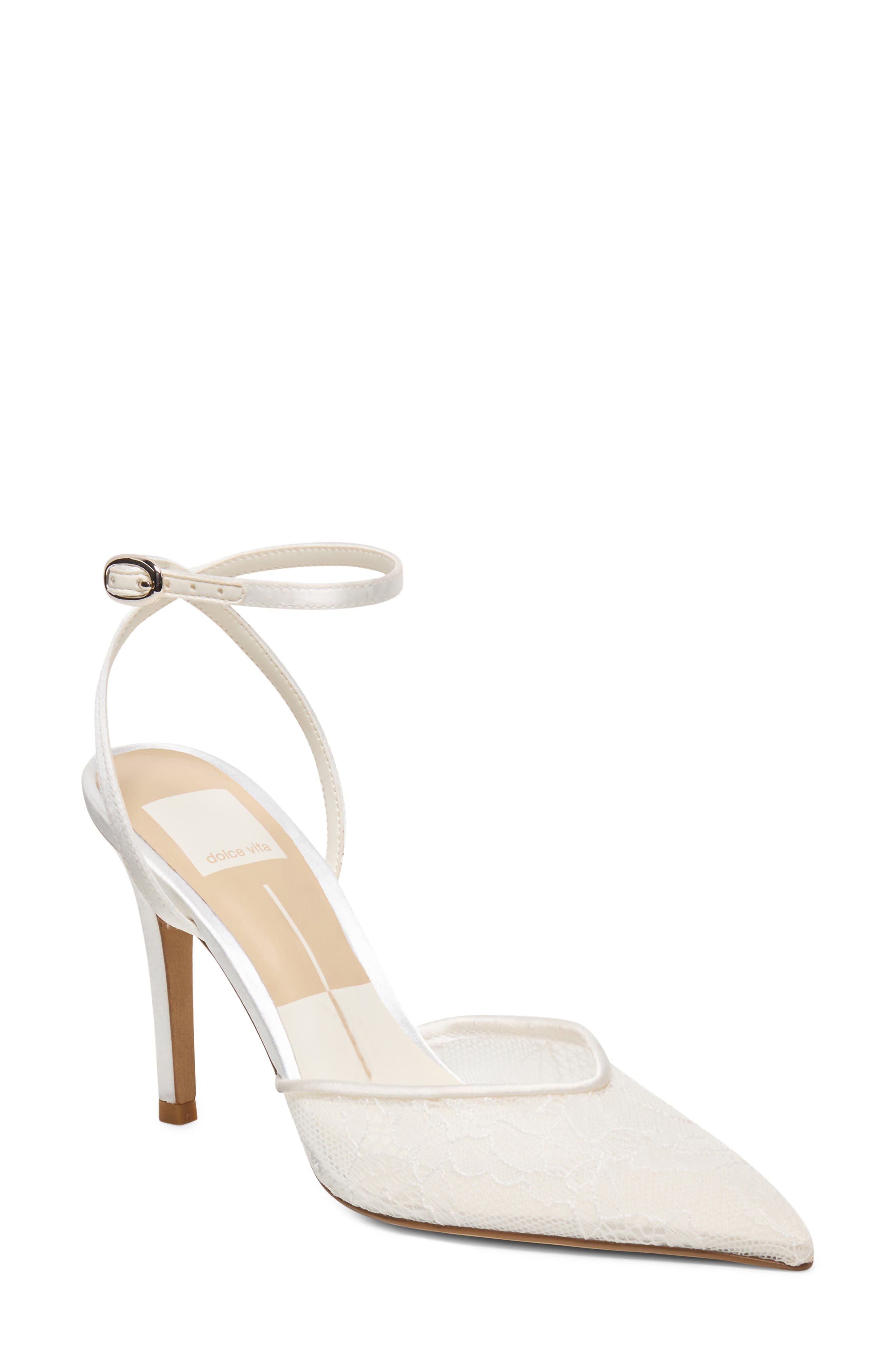 Elara Lace Pump, Main, color, WHITE LACE