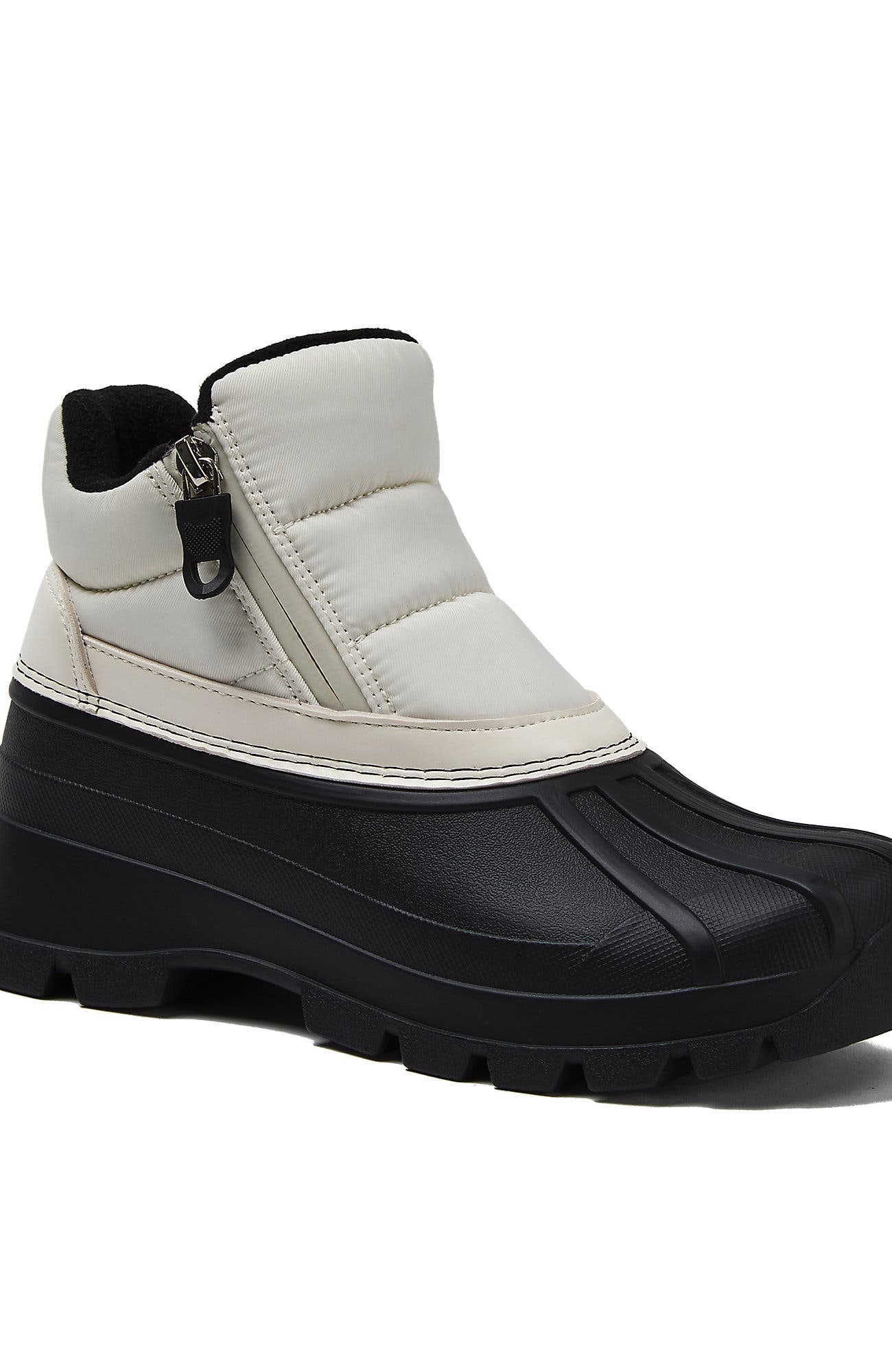 Cloud Puffer Waterproof Snow Boots, Main, color, Egret/Black