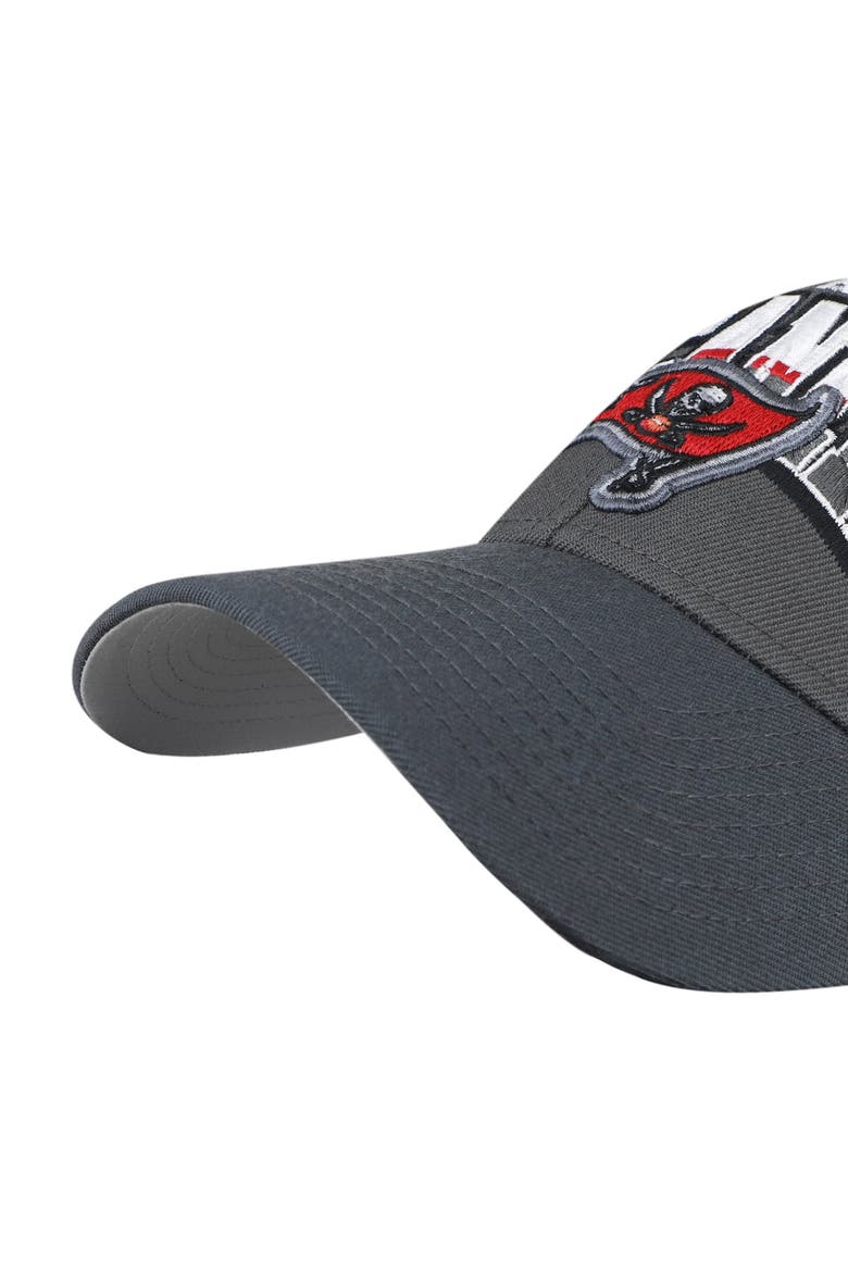 Men's '47 Charcoal Tampa Bay Buccaneers Split Block MVP Adjustable Hat, Alternate, color, Charcoal