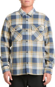 Quiksilver Harbor Plaid Polar Fleece Shirt