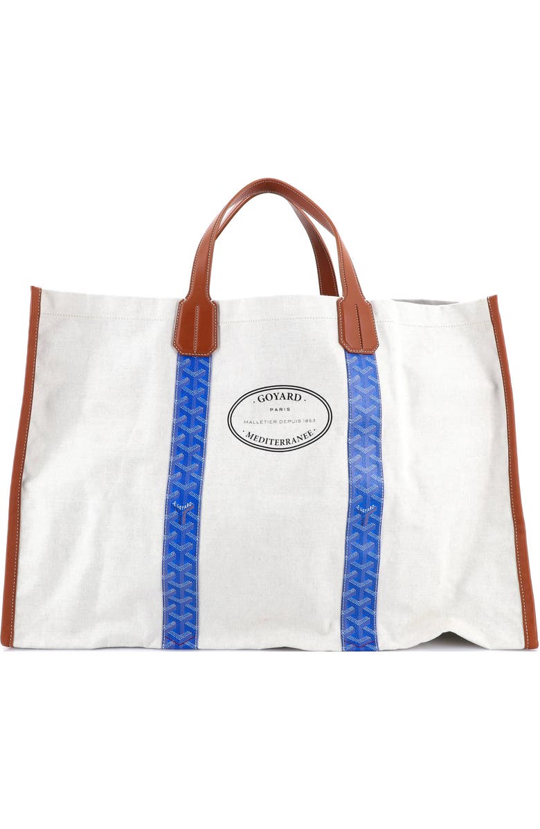 Pre-Owned Goyard Mediterranee Saint-Tropez Reversible Tote Coated Canvas, Main, color, Blue
