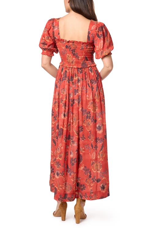 Scotch & Soda Geo Print Midi Dress In Poetry Tapestry Negroni