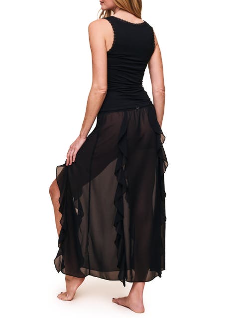 Adore Me Shawna Tank Top And Skirt Set In Black