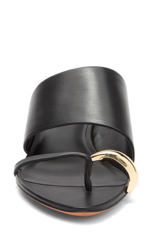 Vince Suzie Leather Kitten-heel Sandals In Black