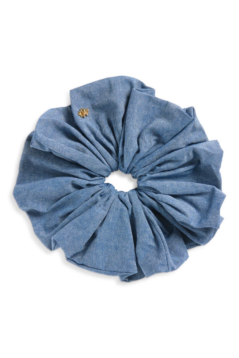 Oversized Chambray Scrunchie, Main, color, CHAMBRAY
