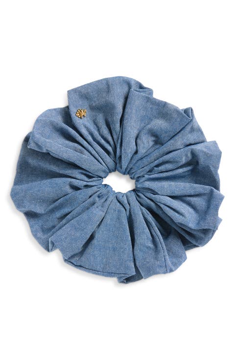 Oversized Chambray Scrunchie