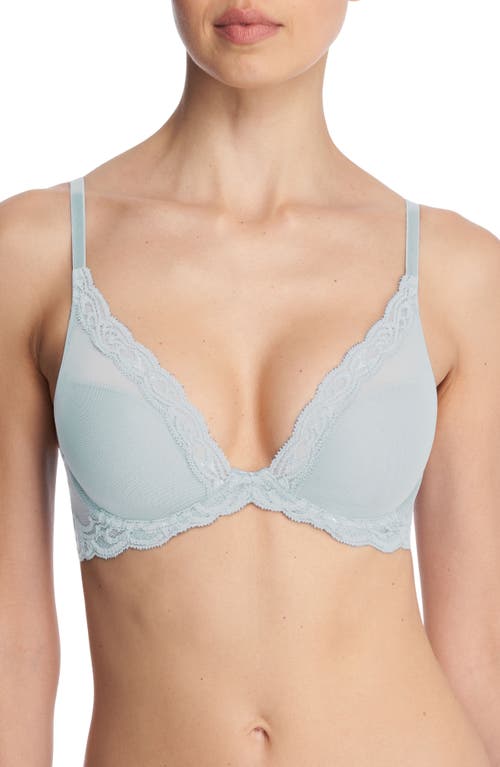 Natori Feathers Plunge T-Shirt Basics Bra in Blue Pearl at Nordstrom, Size 32G