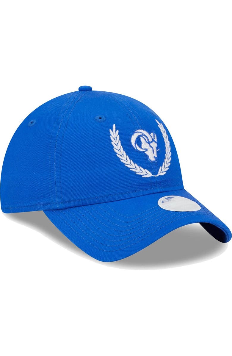 New Era Women's New Era Royal Los Angeles Rams Leaves 9TWENTY Adjustable Hat, Alternate, color, Royal
