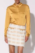 Walter Baker Ada Embroidered Tweed Miniskirt