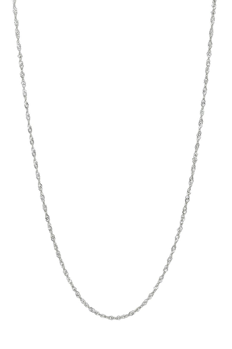 14K Gold Twisted Chain Necklace (Nordstrom Exclusive), Main, color, 14K WHITE GOLD