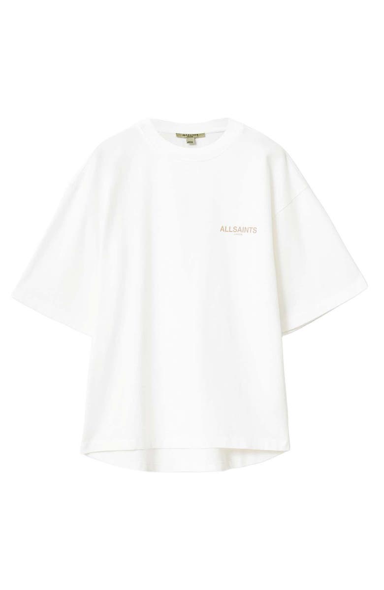 AllSaints Tempus Amelie Oversize Cotton Graphic T-Shirt, Alternate, color, Optic White