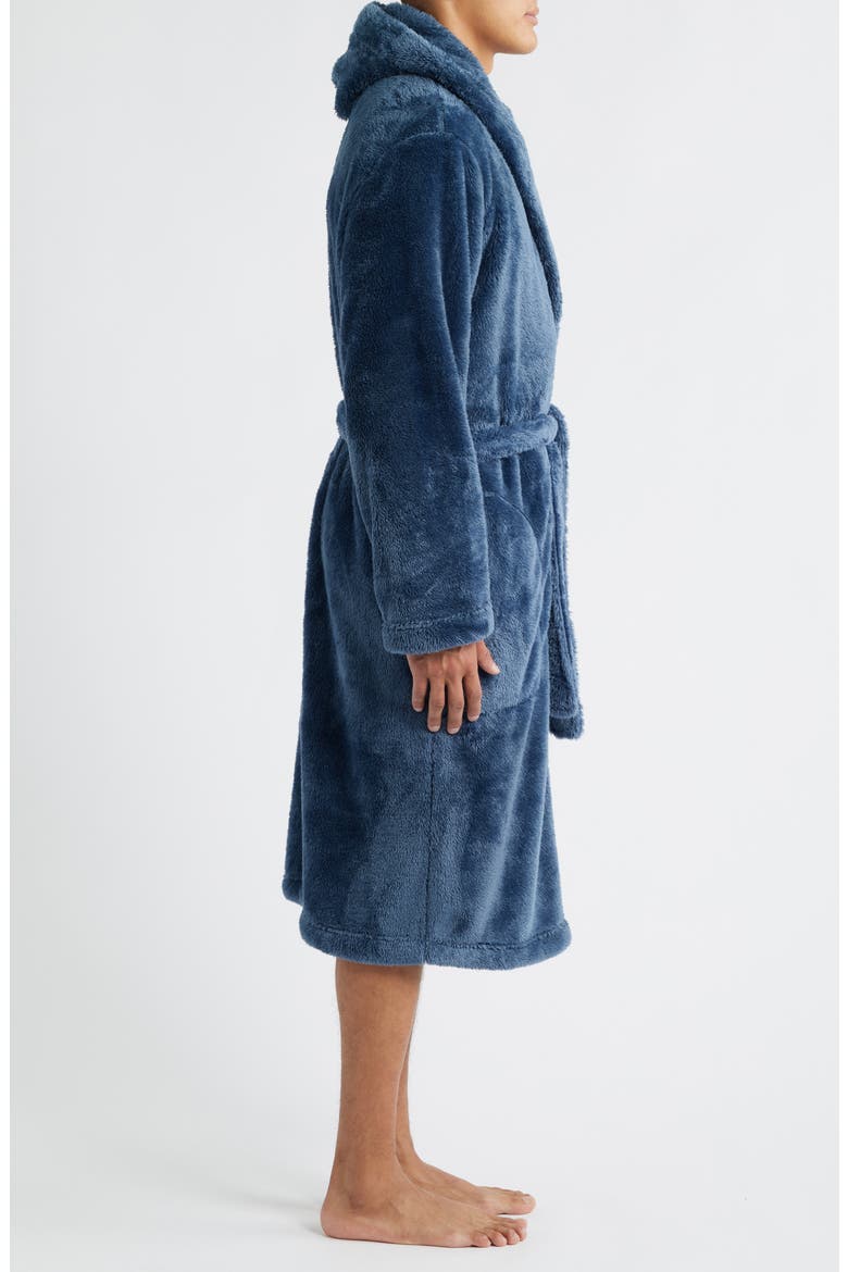 Beckett Fleece Hooded Robe, Alternate, color, DWV