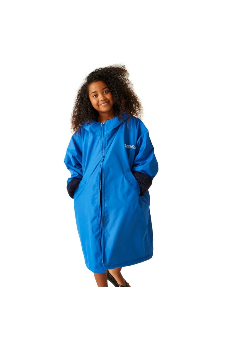 Childrens/Kids Changing Robe, Alternate, color, Oxford Blue and Navy