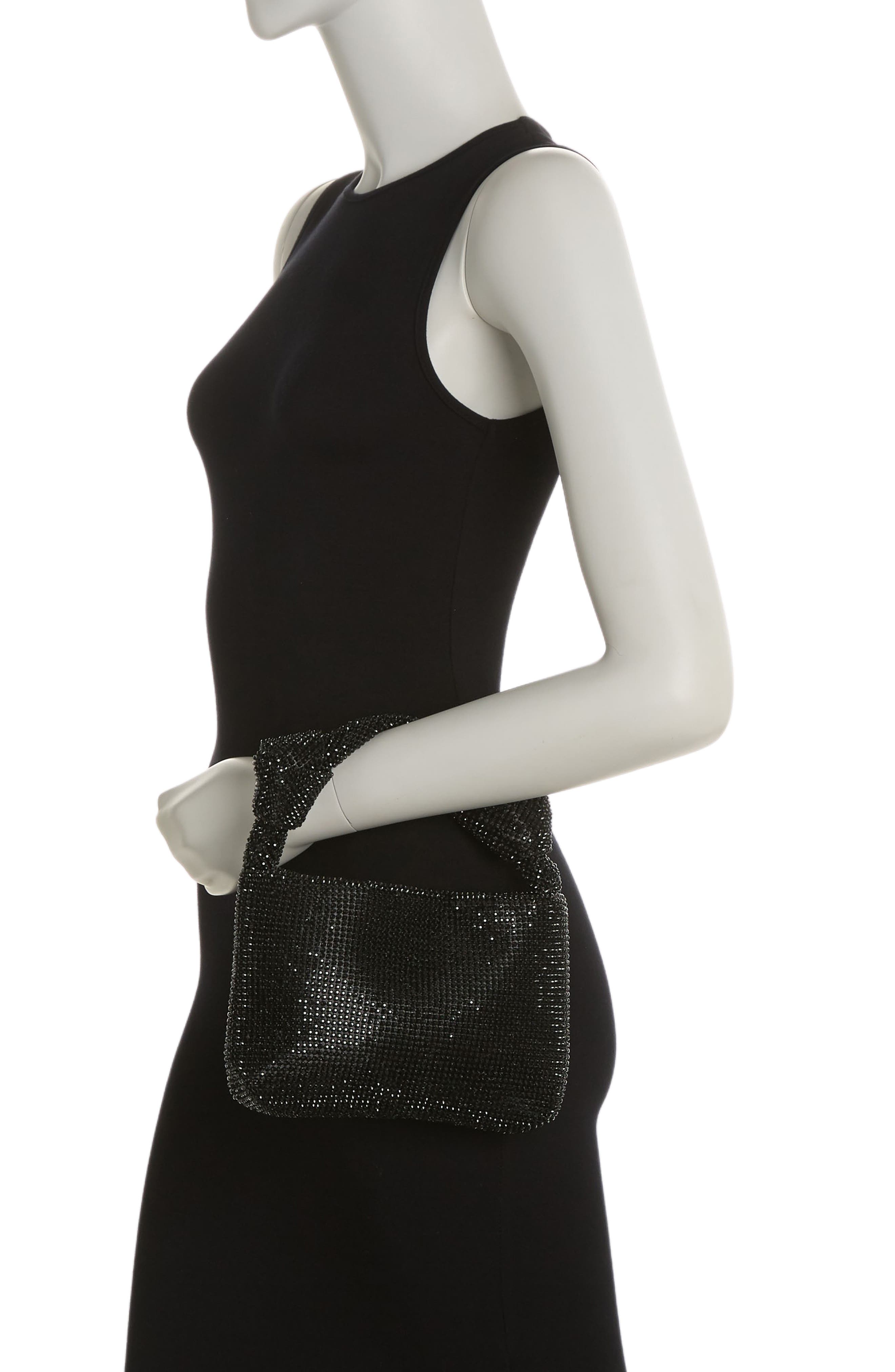 Jessica McClintock Everleigh Crystal Mesh Shoulder Bag, Alternate, color, 