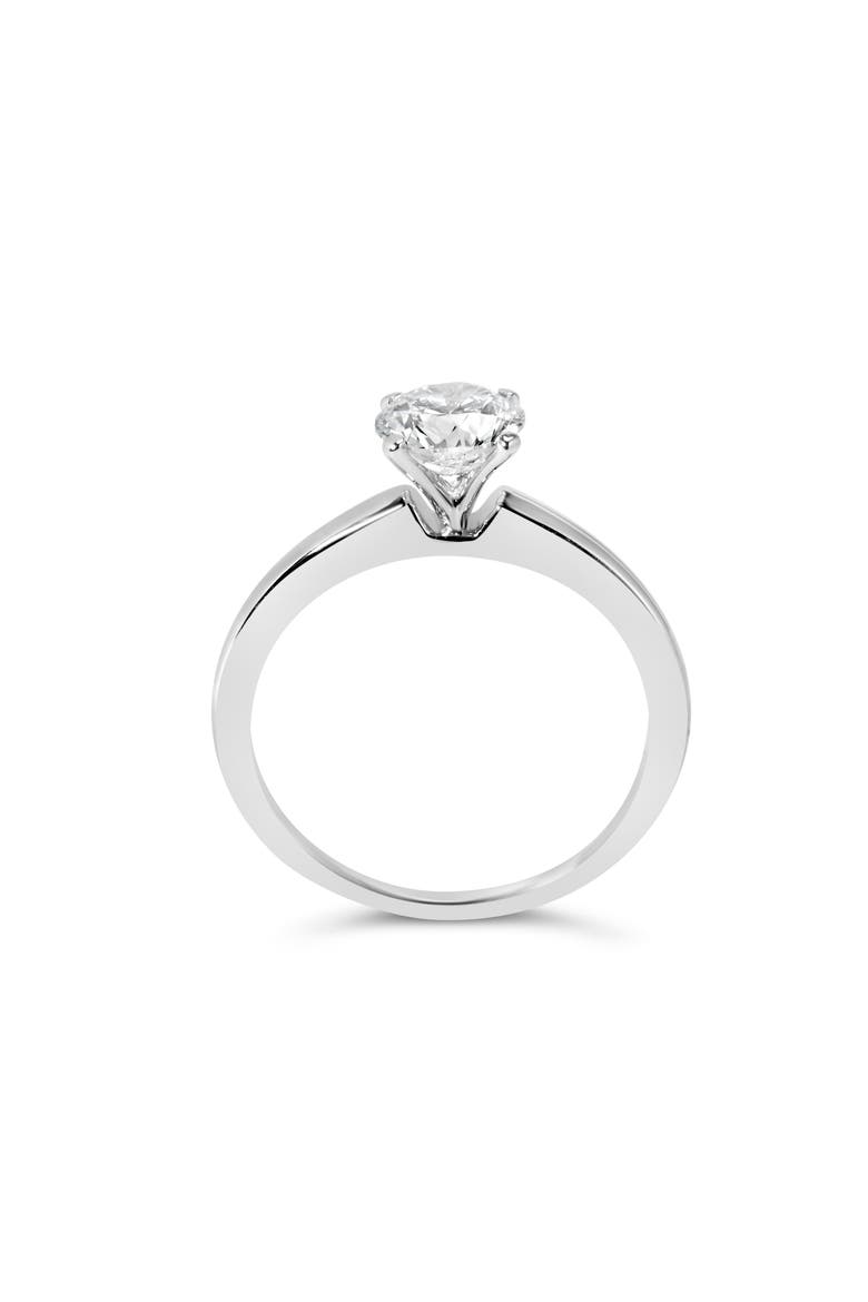 14K White Gold 1.0 Cttw Round Lab Grown Diamond Engagement Ring, Alternate, color, White