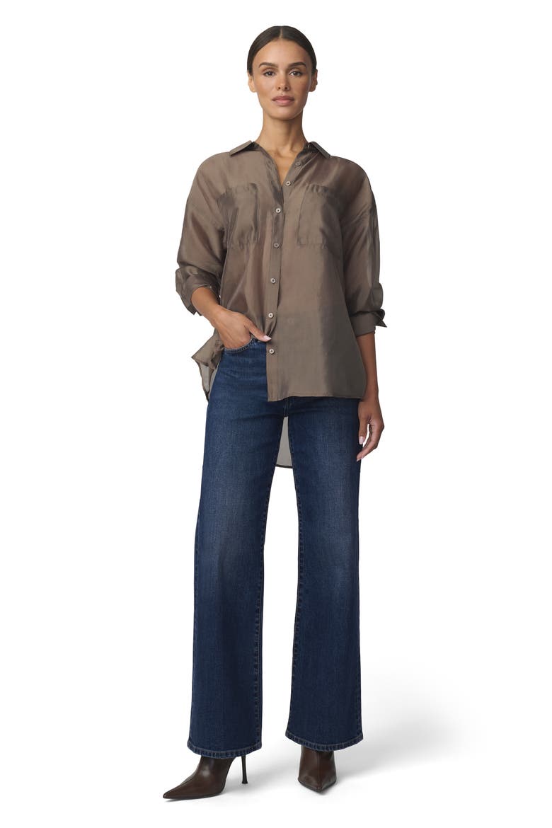 The Organza Boyfriend Shirt, Alternate, color, PORTOBELLO