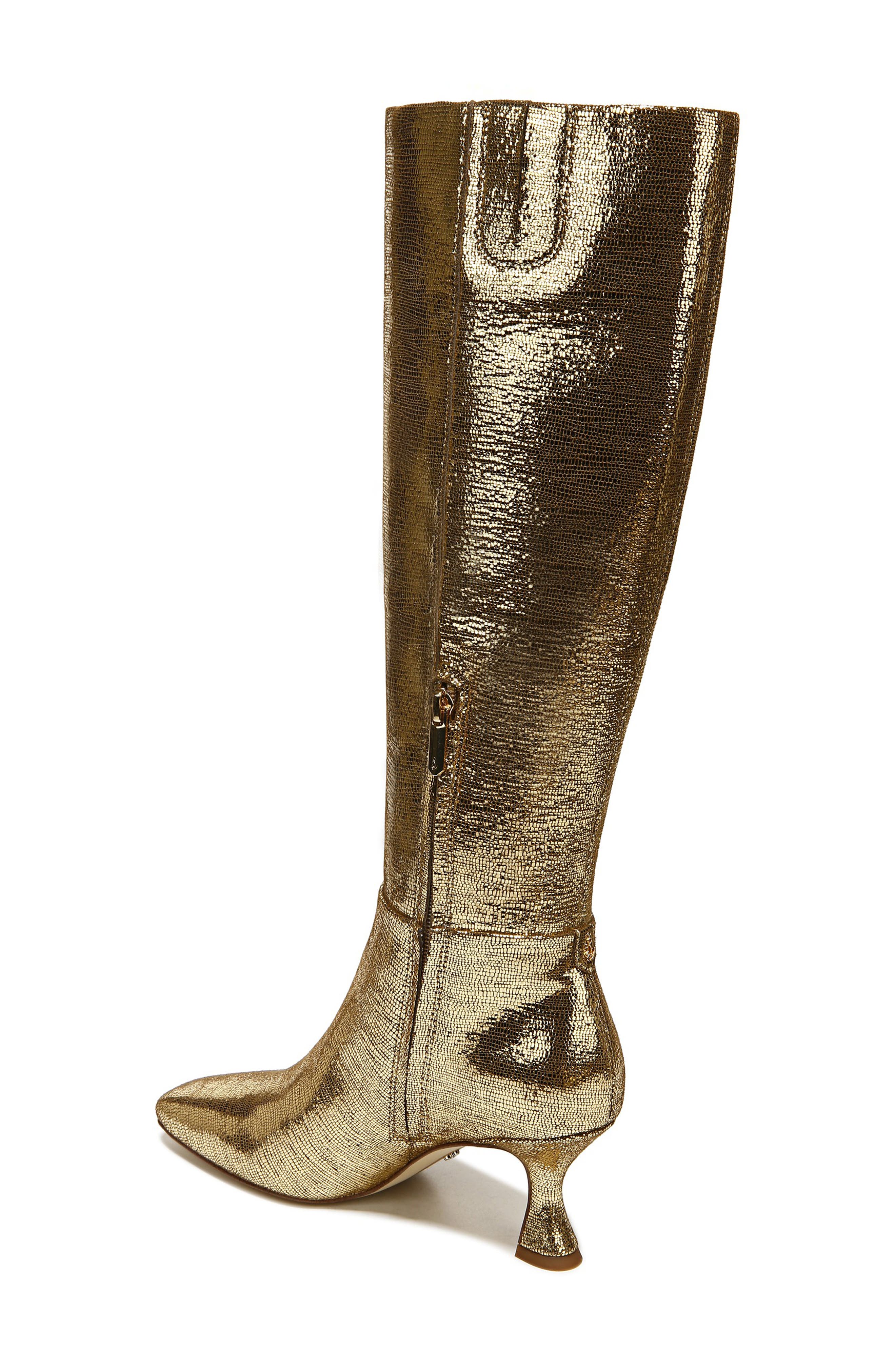 Leigh Knee High Boot, Alternate, color, GOLD DISCO