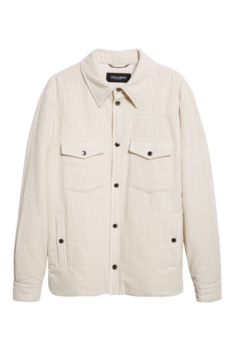 Cotton Corduroy Shirt Jacket, Alternate, color, W0001 BIANCO NATURALE