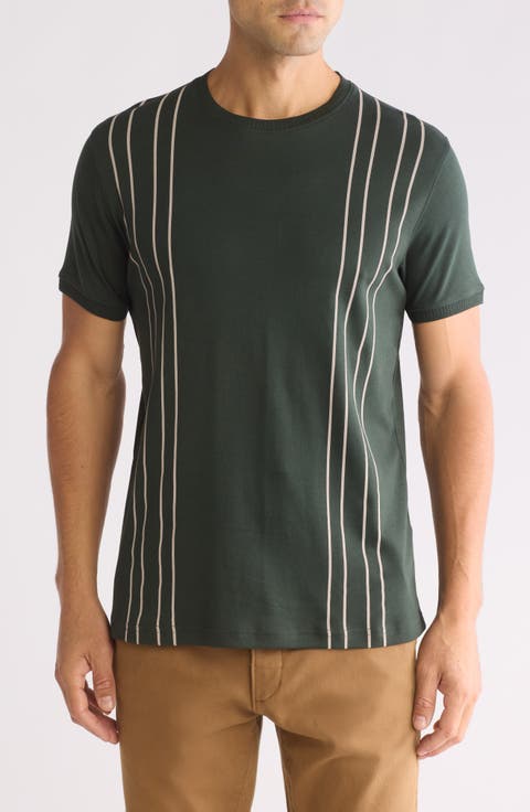 Vertical Stripes Cotton T-Shirt