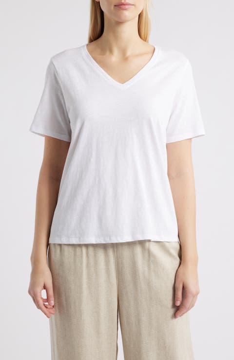 Easy Organic Cotton V-Neck T-Shirt