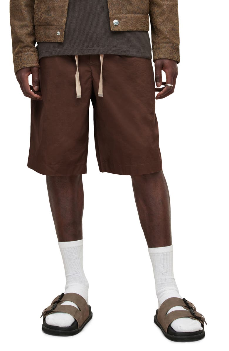 AllSaints Casper Cotton Shorts, Main, color, 
