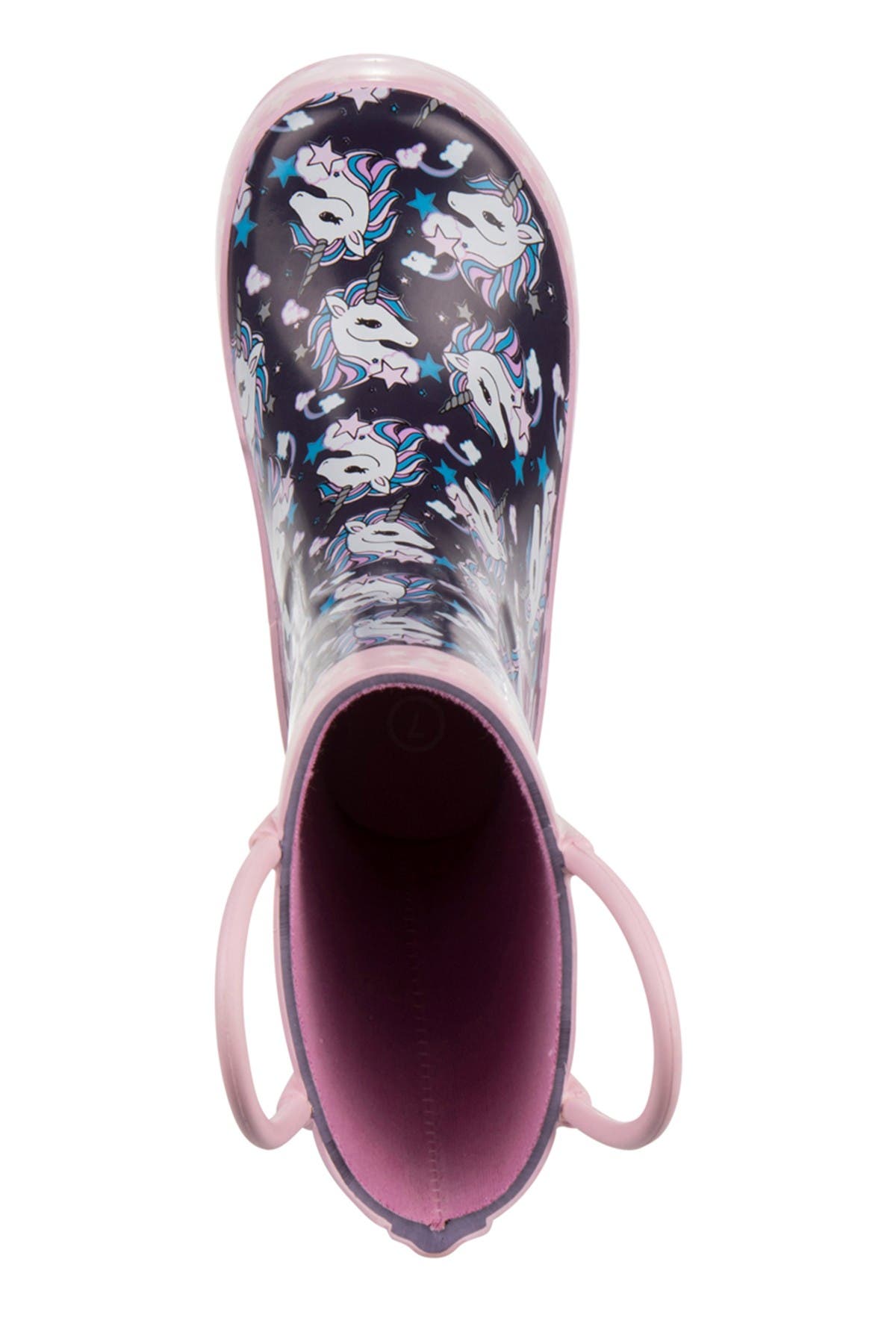 Laura Ashley Unicorn Print Rain Boot, Alternate, color, 