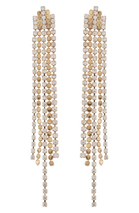 Crystal Fringe Drop Earrings