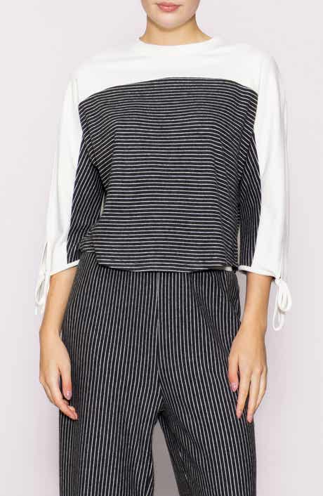 MELLODAY Stripe Knit Top