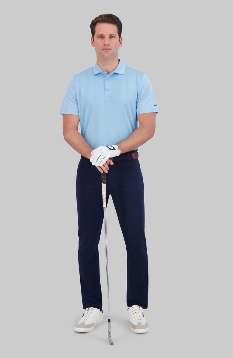 Ben Sherman Tonal Diamond Jacquard Performance Golf Polo, Alternate, color, Light Blue