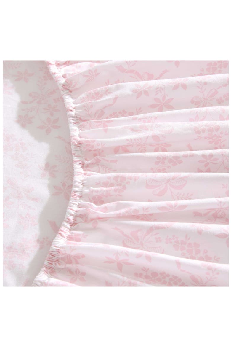 Antoinette Floral 200 Thread Count Cotton Percale Sheet Set, Alternate, color, LIGHT PINK
