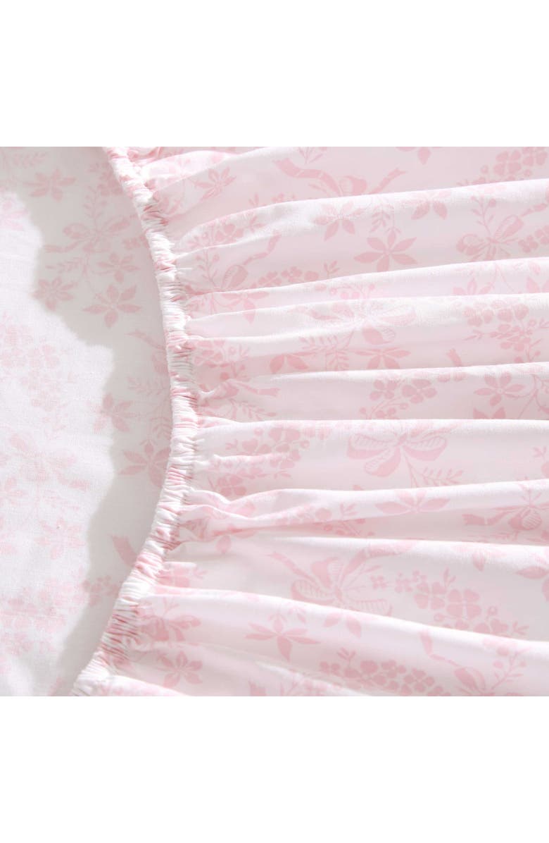 Laura Ashley Antoinette Floral 200 Thread Count Cotton Percale Sheet Set, Alternate, color, Light Pink
