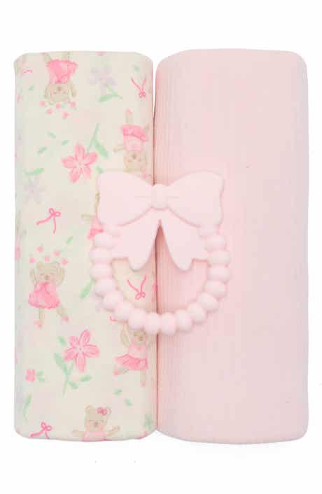 DREAMGRO 3-Piece Assorted Swaddle Blankets & Teether Set